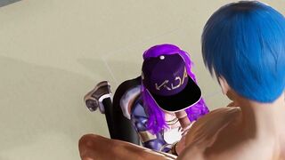 League of legends:Akali licks her in advance of episode