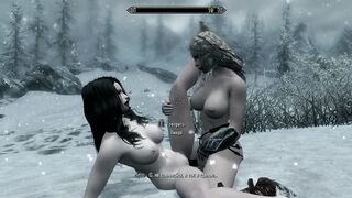 Lesbian sex in the snow in Skyrim Full version