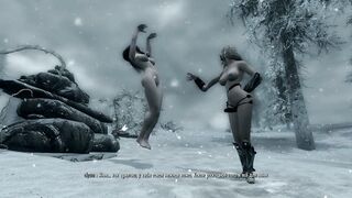Lesbian sex in the snow in Skyrim Full version
