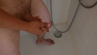 SLUTTY in a public shower until I CUM, RISKY!!