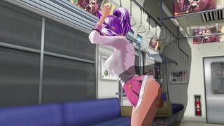 3D MANGA Schoolgirl didn't wear panties on the educate (PART 2)