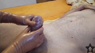 Stroking his rod with tenga egg to 4 orgasms