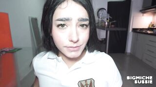 Punished For Not Doing Homework – Hogtied, Booty Fucked Raw, Creampied, Then Farted Out Stepdads Load ?