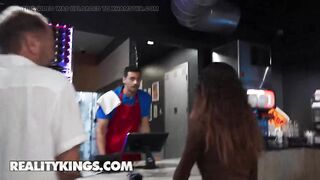 REALITY KINGS - Dez Hansen Serves Up A Hot Public Hookup Between Booths And Tables