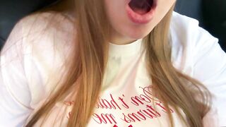 Corpulent curvy big natural titties masturbating and orgasm