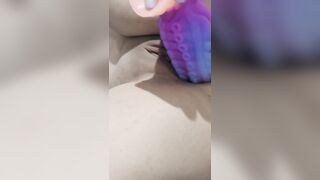 Hot teen fucks herself with octopus sex-toy