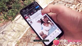Almost caught! Stranger screws Latina Zara Mendez in city park