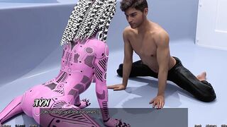 Stranded in Space - Sexy Yoga with Ai Robot