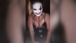 Smokin' BBW Jaw-dropping Kitty Clown with Big Bazookas and Booty begging to have some joy