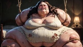 Virgin Plump SSBBW Tied - Scared & Begging for Jock in Her Hirsute Twat