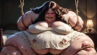 Virgin Plump SSBBW Tied - Scared & Begging for Jock in Her Hirsute Twat