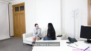 19yo Amanda Estela Strips For Casting Then Learns To Make A Woman Cum - Female Agent