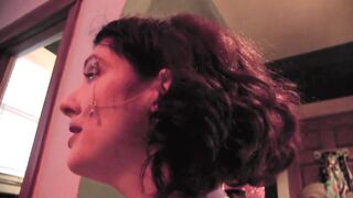 Kinky sweethearts in suit use toys to please each other on the floor