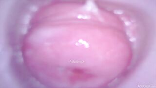 Camera in Twat cumming, cervix throbbing, orgasm contractions, gfe raw talk, bts - Masturbate with me Ep 1 Part 2