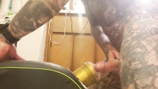Home Bathroom Floor Fleshlight Fuck