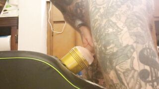 Home Bathroom Floor Fleshlight Fuck