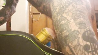 Home Bathroom Floor Fleshlight Fuck