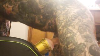 Home Bathroom Floor Fleshlight Fuck