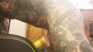 Home Bathroom Floor Fleshlight Fuck