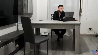 The Secretary Gets Her Feet Licked with Pantyhose and Gets Banged Before Getting Cum on Her Heels and Swallowing Her!