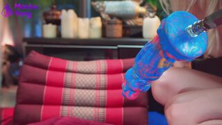 Cute Teen's Anal Stretching and Cunt Wrecking With MASSIVE Mr. Hankey Dildos Compilation