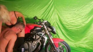 Excited playgirl rides bike and shlong - Dreamescapades