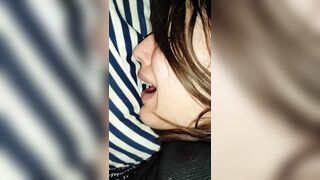 Painful anal bang with creampie for a pretty teen