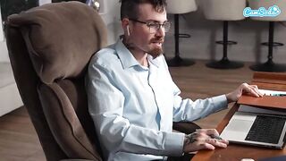 Biggest Butt Desires BWC: Step-Sis Sucks Step-Bro During Conference Call