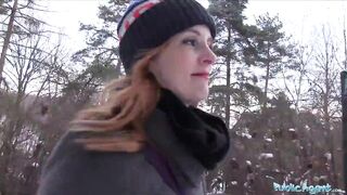 Public Agent Inked ginger Irina Vega earns cash for screwing