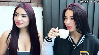 FOURSOME with my girlfriend and her hot STEPSISTER - Silvana Lee with Alejandra Palacios & Brian Evansx