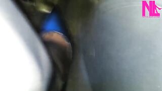 Carnal Driving in Pattent Blue Buffalo Super Sexy Pumps