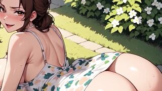 Waifu Garden Lady POV Full Vid - Panties Aside Penetration & Bench Close-up Screwing