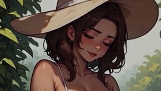 Waifu Garden Lady POV Full Vid - Panties Aside Penetration & Bench Close-up Screwing