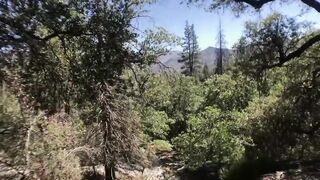 Sexy couple ride motorcycle up mountain to screw!