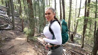 Hot Golden-haired Christina Savoy Screws Stranger in the Woods