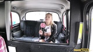 She rubs her sweet snatch with a sugar-plum - Fake Taxi