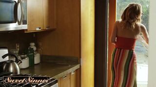 PLEASANT SINNER - Busty Wife Uses Her Curvy Body To Stop Her Husband From Thinking About Her Friend