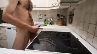 Helicopter rod and mastuabtion in the kitchen and shooting my load on to the stove