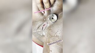Excited Teen Girl +18yrs Gets Naughty in the Shower Recording Movie 4 Her Lecturer Lover!