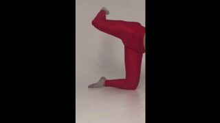 teasing yoga long legs