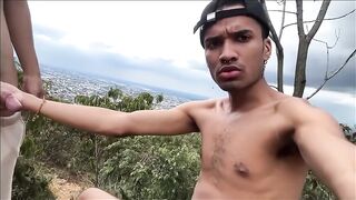sucking the athlete's jock with a huge schlong