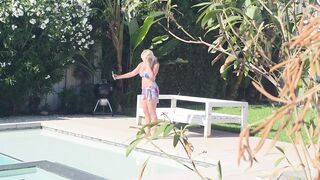 Giant Titties Golden-haired Bimbo Neighbor Fucking Giant Rod Stud