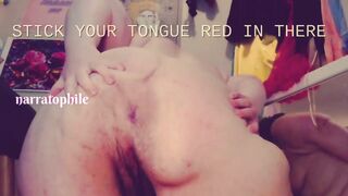 Fat Alt Camgirl Chokes and Gags on Sextoy Knot, then Spreads Her Booty For YOU (AUTOCAPTIONS)
