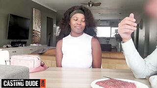 I knew this THICK EBONY TEEN would ditch her broke BF the second modeling in LA came up