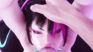 Juri gets pounded in all three holes [3D Comics Uncensored]