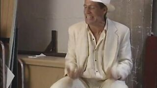 Hawt golden-haired with big natural breasts gets banged on table