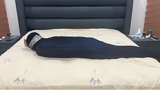 Pantyhose Bondage Domination Serf in Cocoon Mumiffied at Mercy