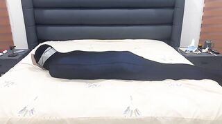 Pantyhose Bondage Domination Serf in Cocoon Mumiffied at Mercy