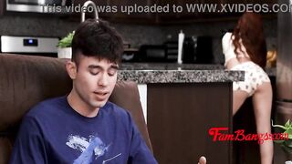 Redhead Squirts Like Mad Screwing Stepbrothers Big Cock