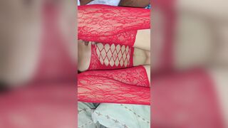 Stepbrother penetrates my taut vagina with his tip and teases my clit with his giant weenie